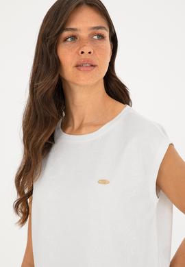 Kadın Ekru Tişört - 50281748023