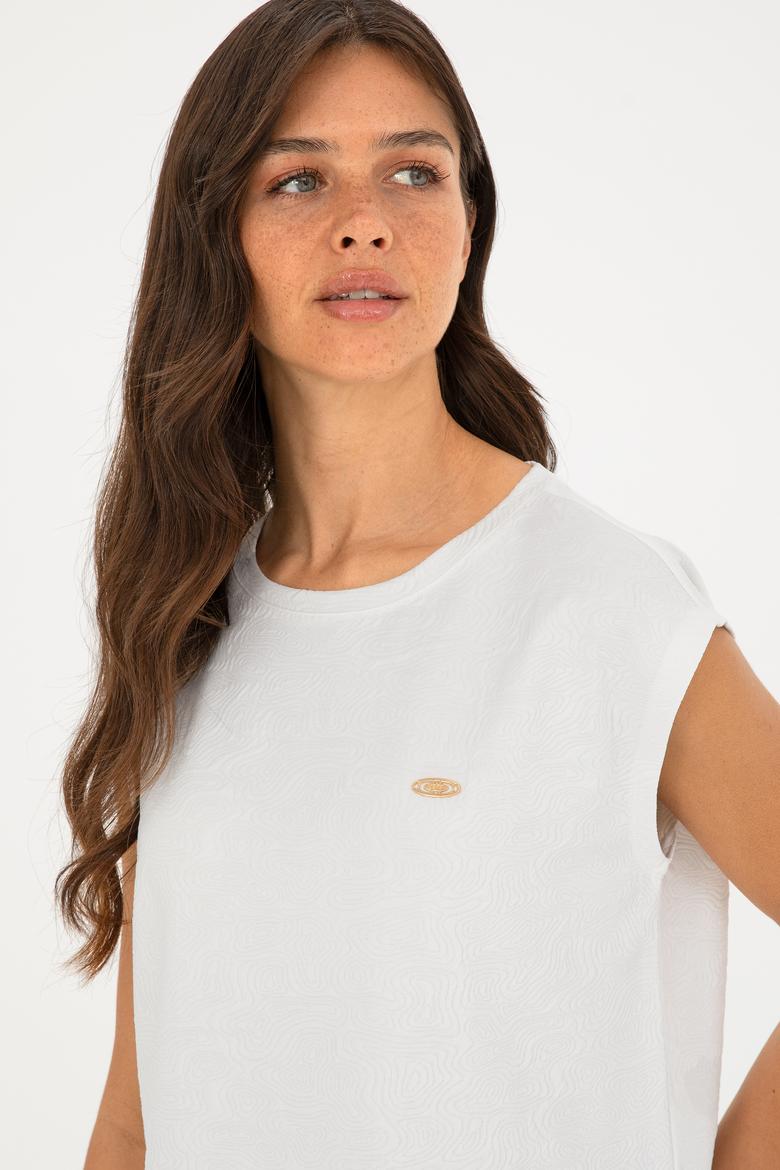 Kadın Ekru Tişört - 50281748023