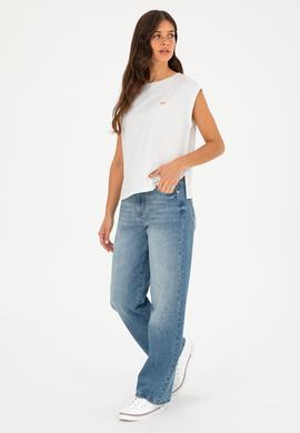 Kadın Ekru Tişört - 50281748023