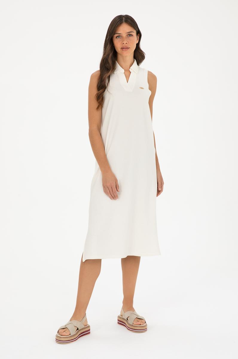 Kadın Ekru Örme Elbise