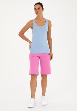 Kadın Açık Mavi Basic Tişört - 50280059126