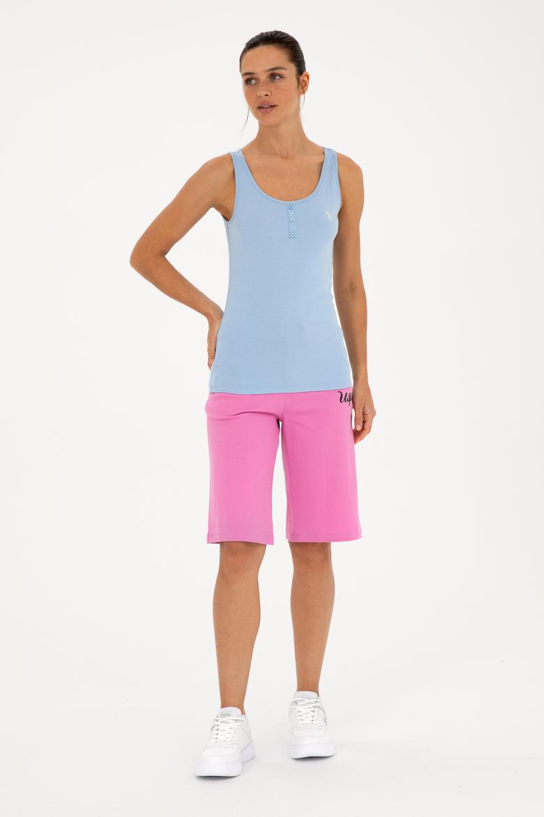 Kadın Açık Mavi Basic Tişört - 50280059126