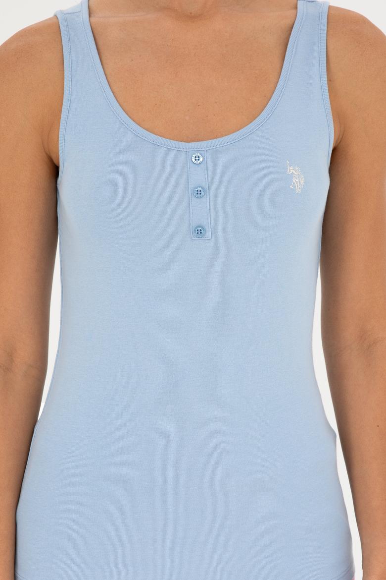 Kadın Açık Mavi Basic Tişört - 50280059126