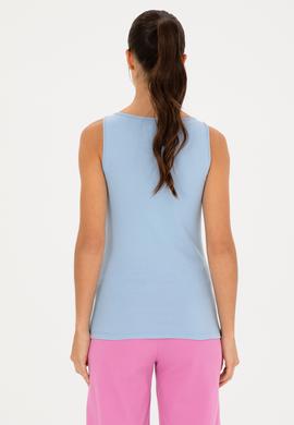 Kadın Açık Mavi Basic Tişört - 50280059126