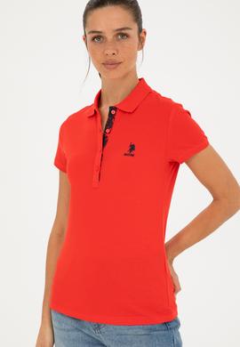 Kadın Kırmızı Basic Polo Yaka Tişört - 50280060100