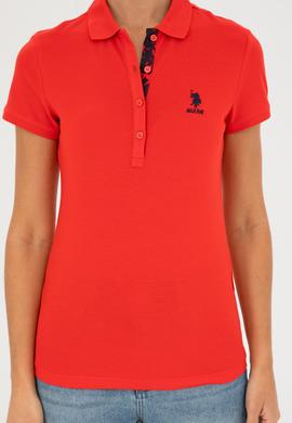 Kadın Kırmızı Basic Polo Yaka Tişört - 50280060100