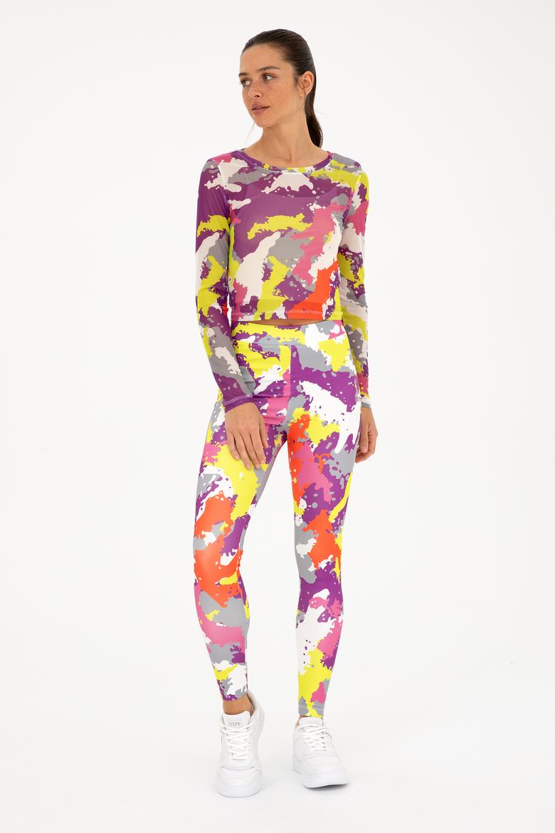 Kadın Fıstık Yeşili Bisiklet Yaka Sweatshirt - 50283776006