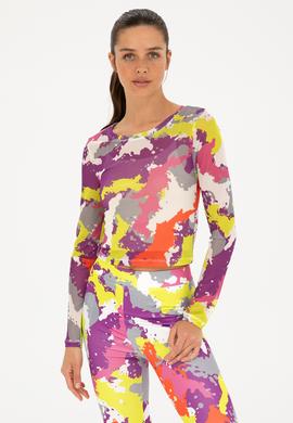 Kadın Fıstık Yeşili Bisiklet Yaka Sweatshirt - 50283776006