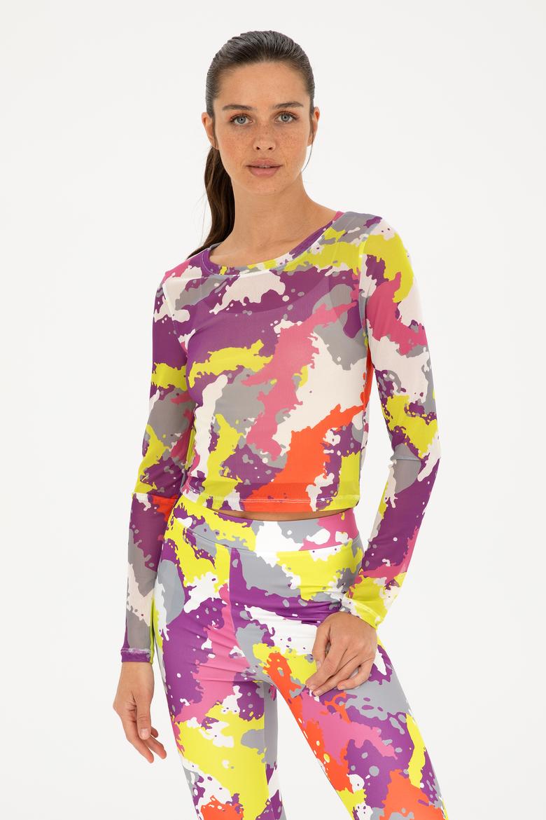 Kadın Fıstık Yeşili Bisiklet Yaka Sweatshirt