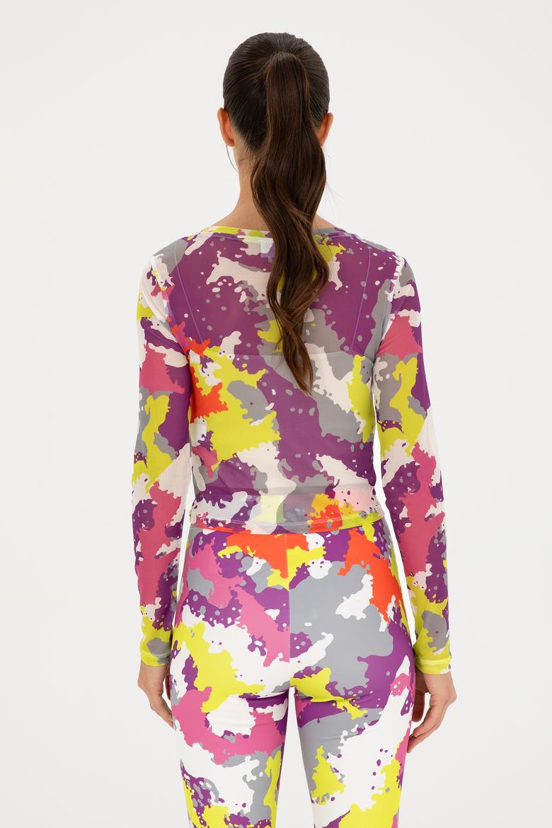 Kadın Fıstık Yeşili Bisiklet Yaka Sweatshirt - 50283776006