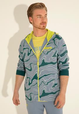 Erkek İndigo Örme Hırka - 50282481006