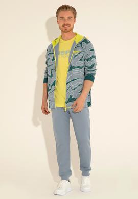 Erkek İndigo Örme Hırka - 50282481006