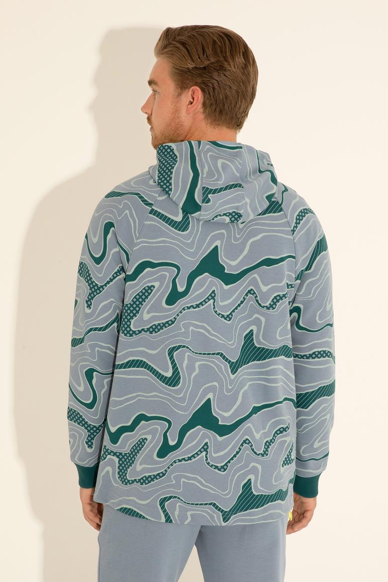 Erkek İndigo Örme Hırka - 50282481006