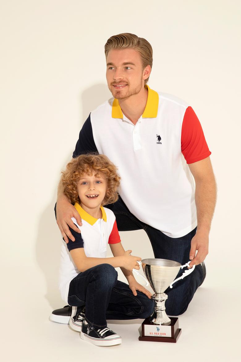 Erkek Çocuk Beyaz Polo Yaka Tişört