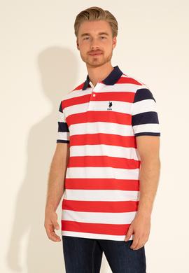 Erkek Regular Fit Polo Yaka Kırmızı Tişört - 50288489044
