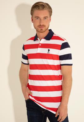 Erkek Regular Fit Polo Yaka Kırmızı Tişört - 50288489044