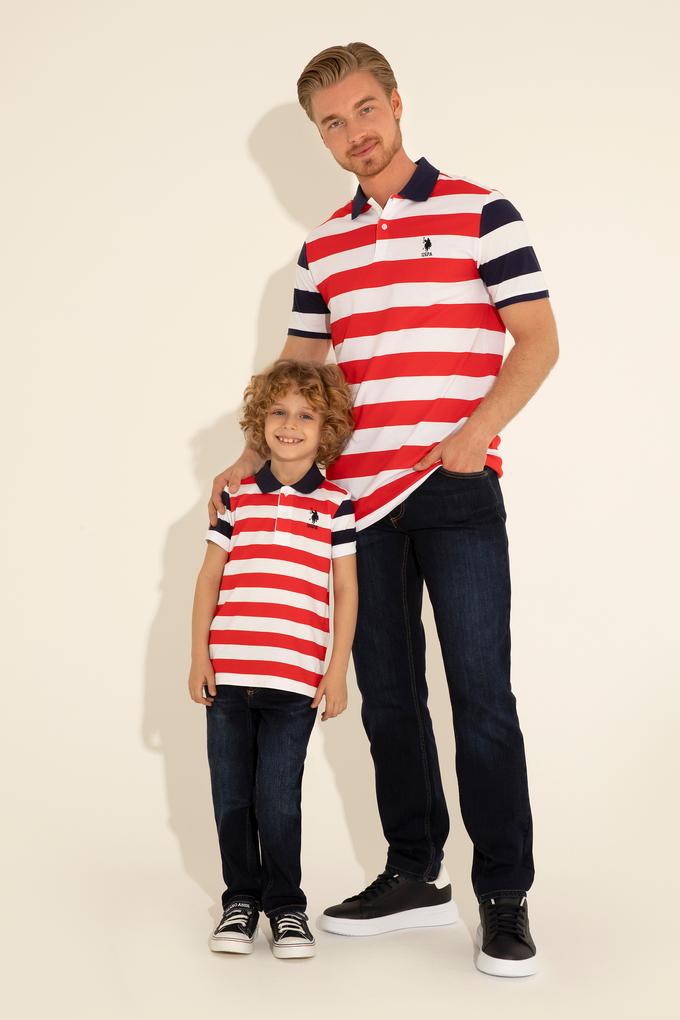 Erkek Regular Fit Polo Yaka Kırmızı Tişört