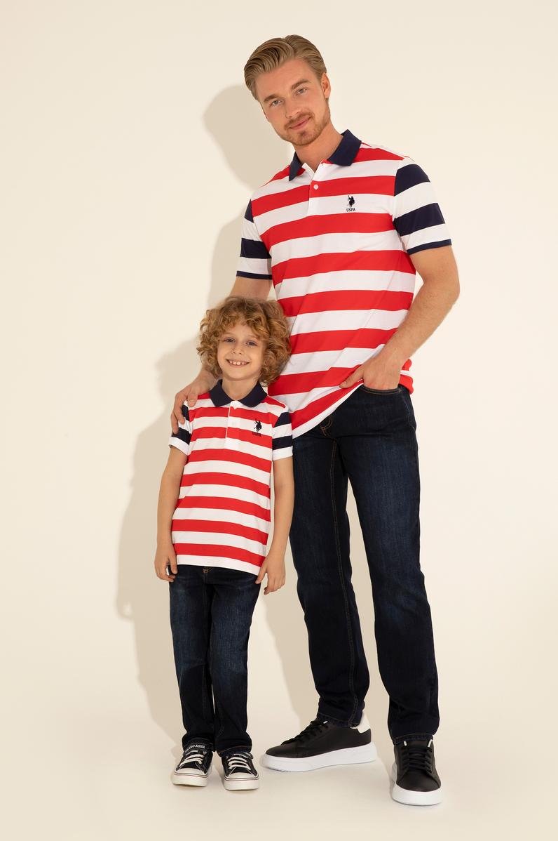 Erkek Regular Fit Polo Yaka Kırmızı Tişört