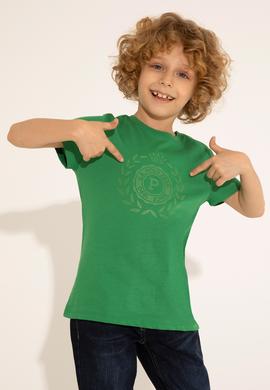 Erkek Çocuk Yeşil Bisiklet Yaka Tişört - 50281684035