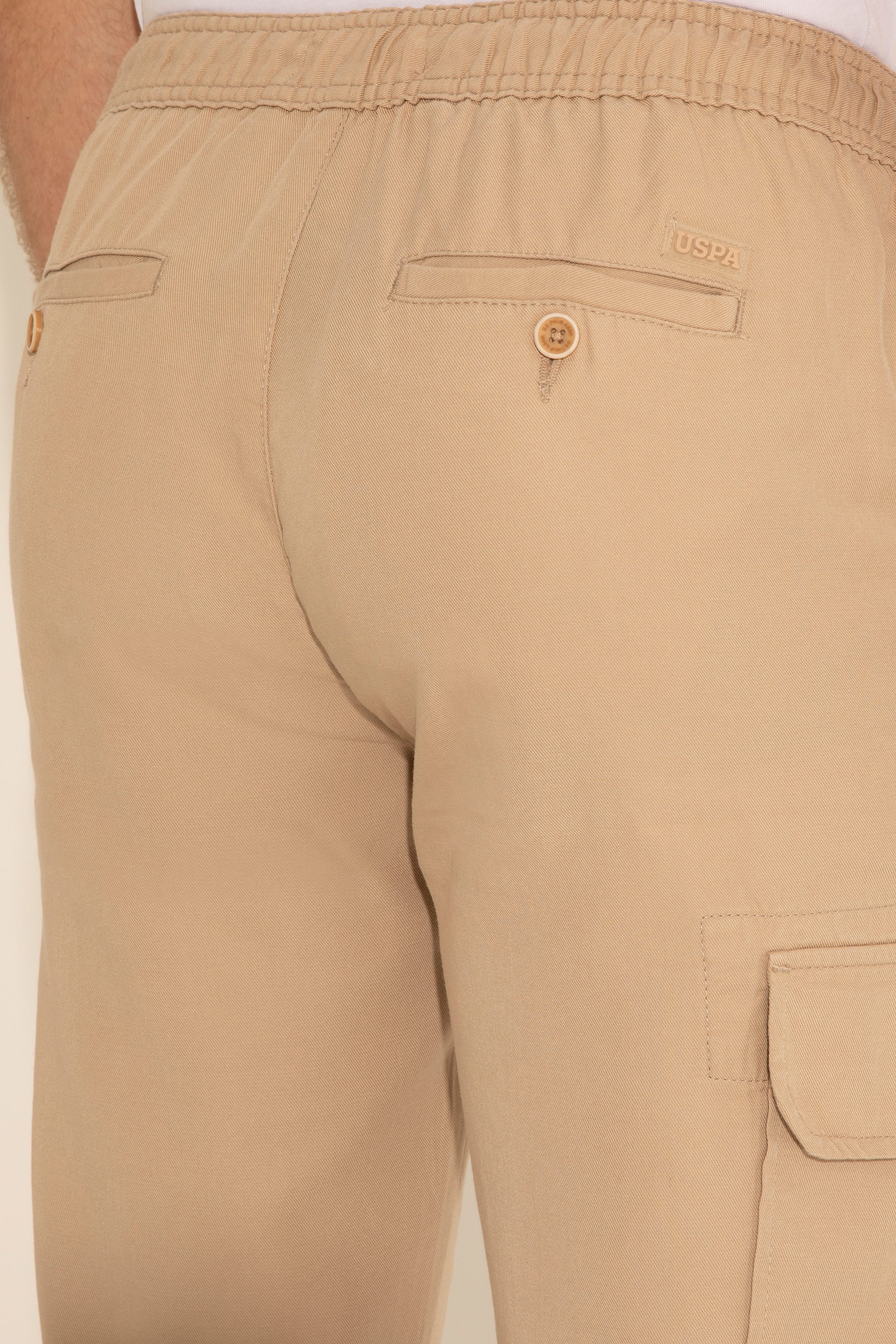 Erkek Regular Fit Kum Kanvas Pantolon - Image 6