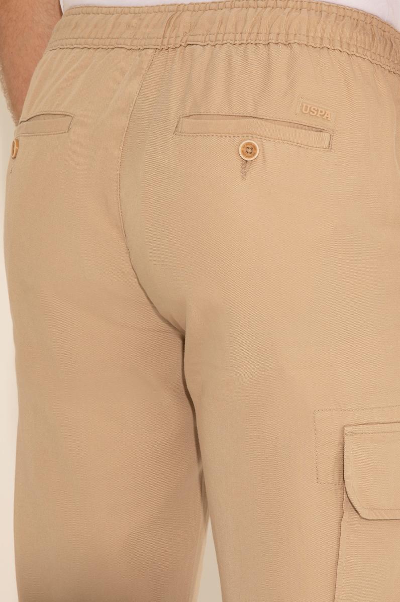 Erkek Regular Fit Kum Kanvas Pantolon