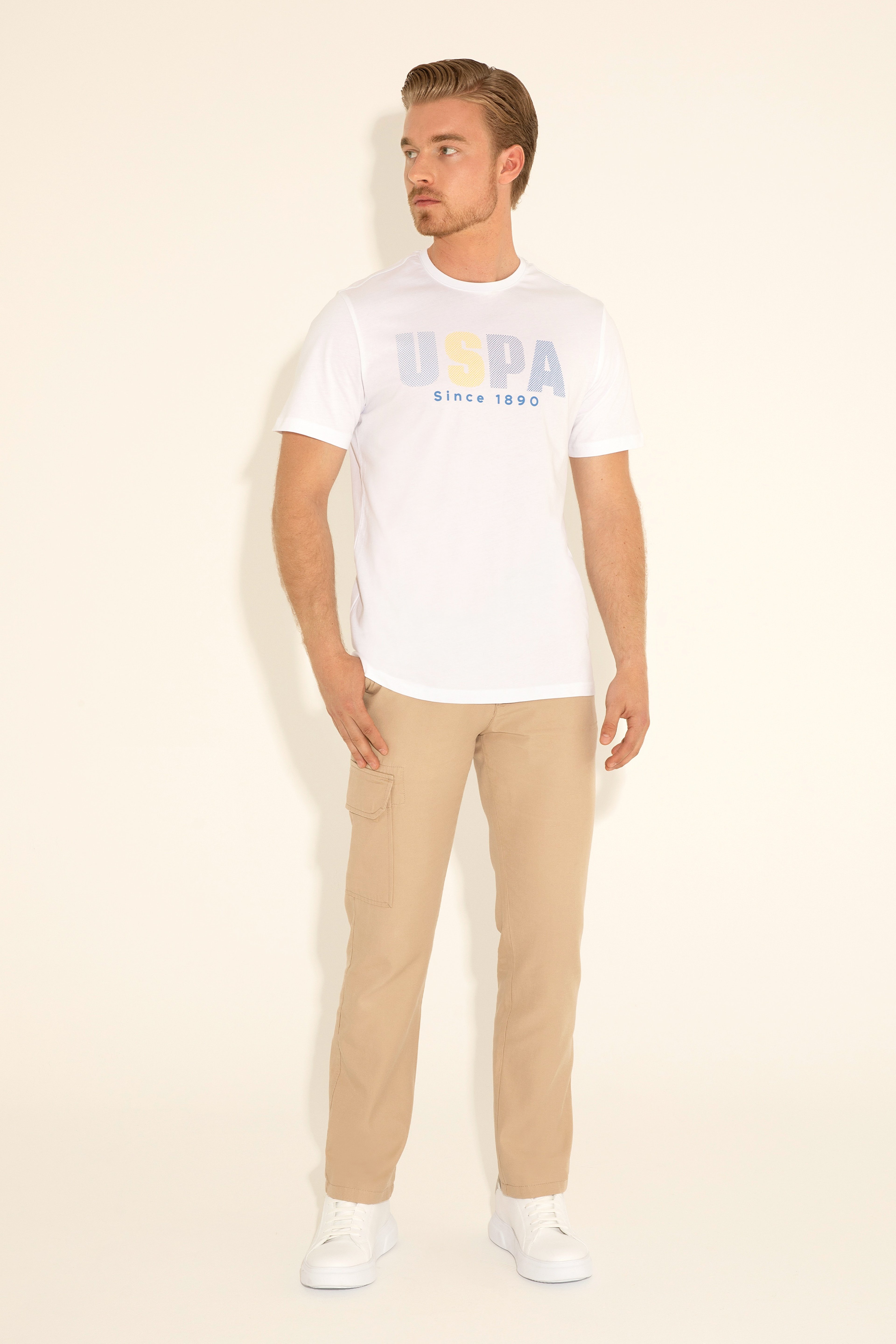 Erkek Regular Fit Kum Kanvas Pantolon - Image 2