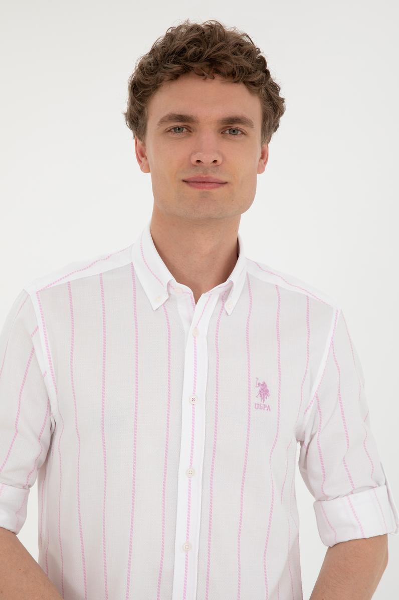 Erkek Pembe Uzun Kollu Gömlek