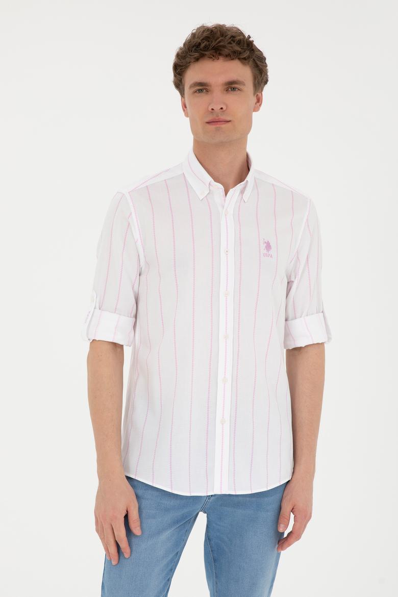 Erkek Pembe Uzun Kollu Gömlek