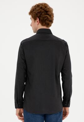 Erkek Antrasit Uzun Kollu Basic Gömlek - 50271279048