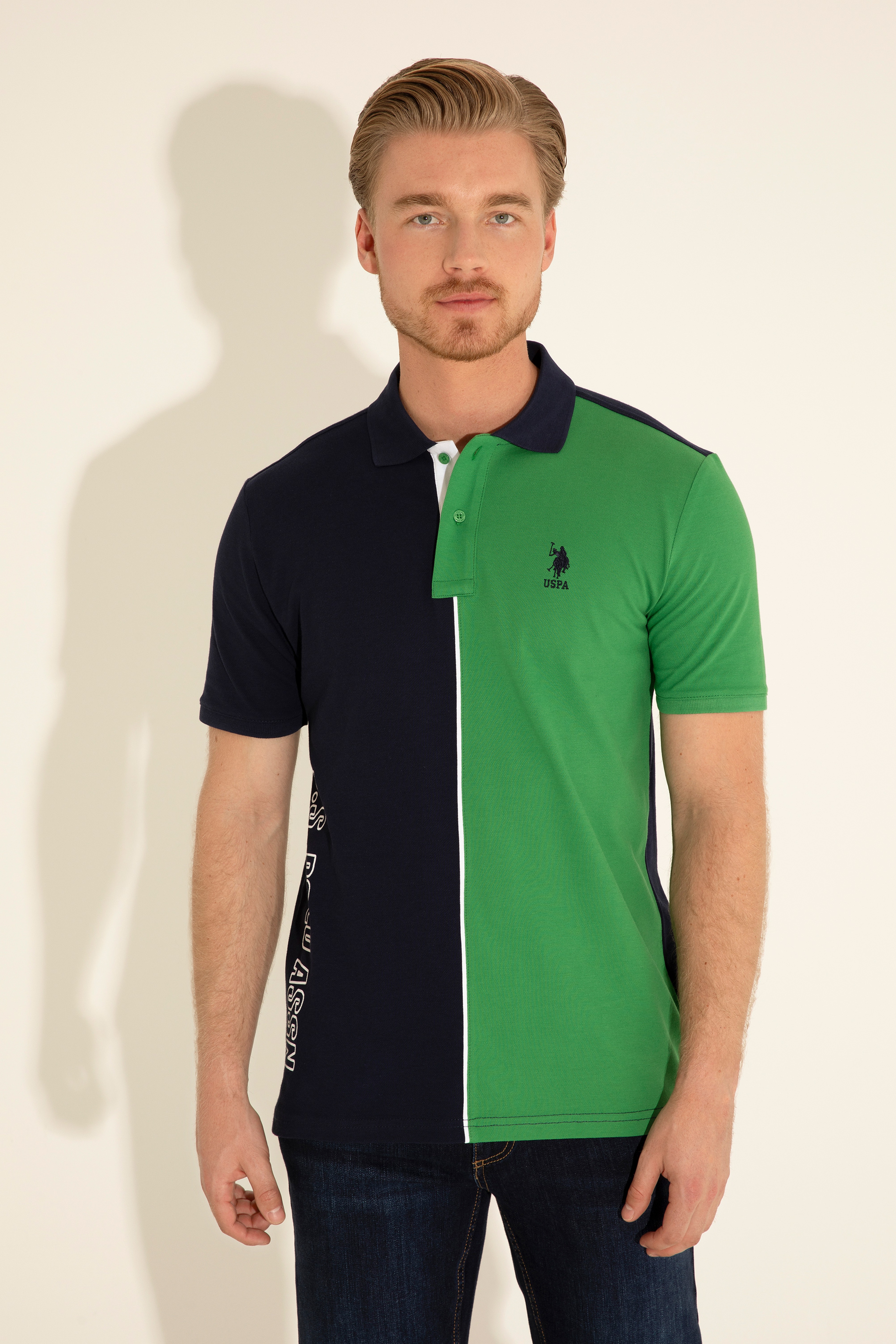 Erkek Regular Fit Polo Yaka Lacivert Tişört - Image 4