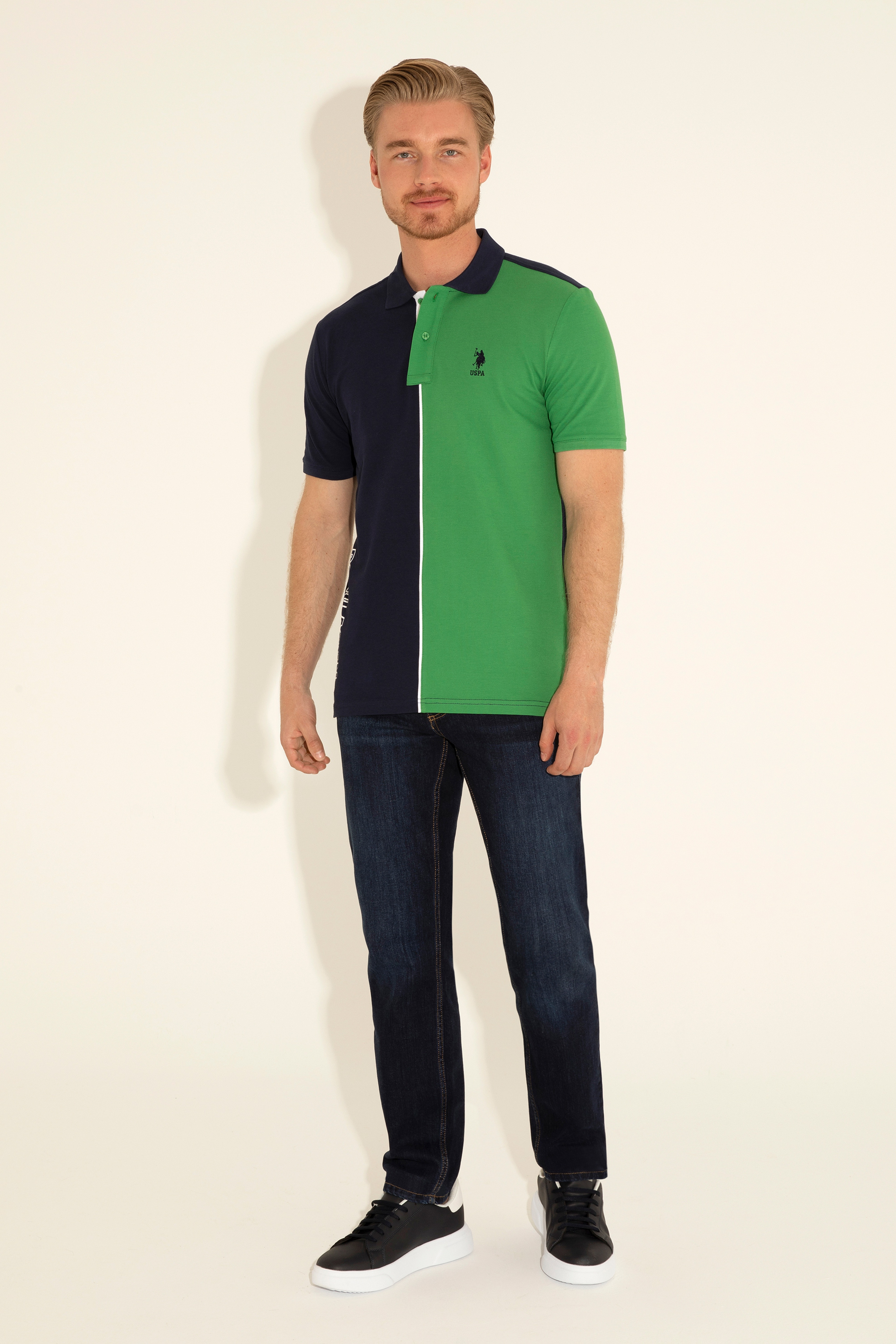 Erkek Regular Fit Polo Yaka Lacivert Tişört