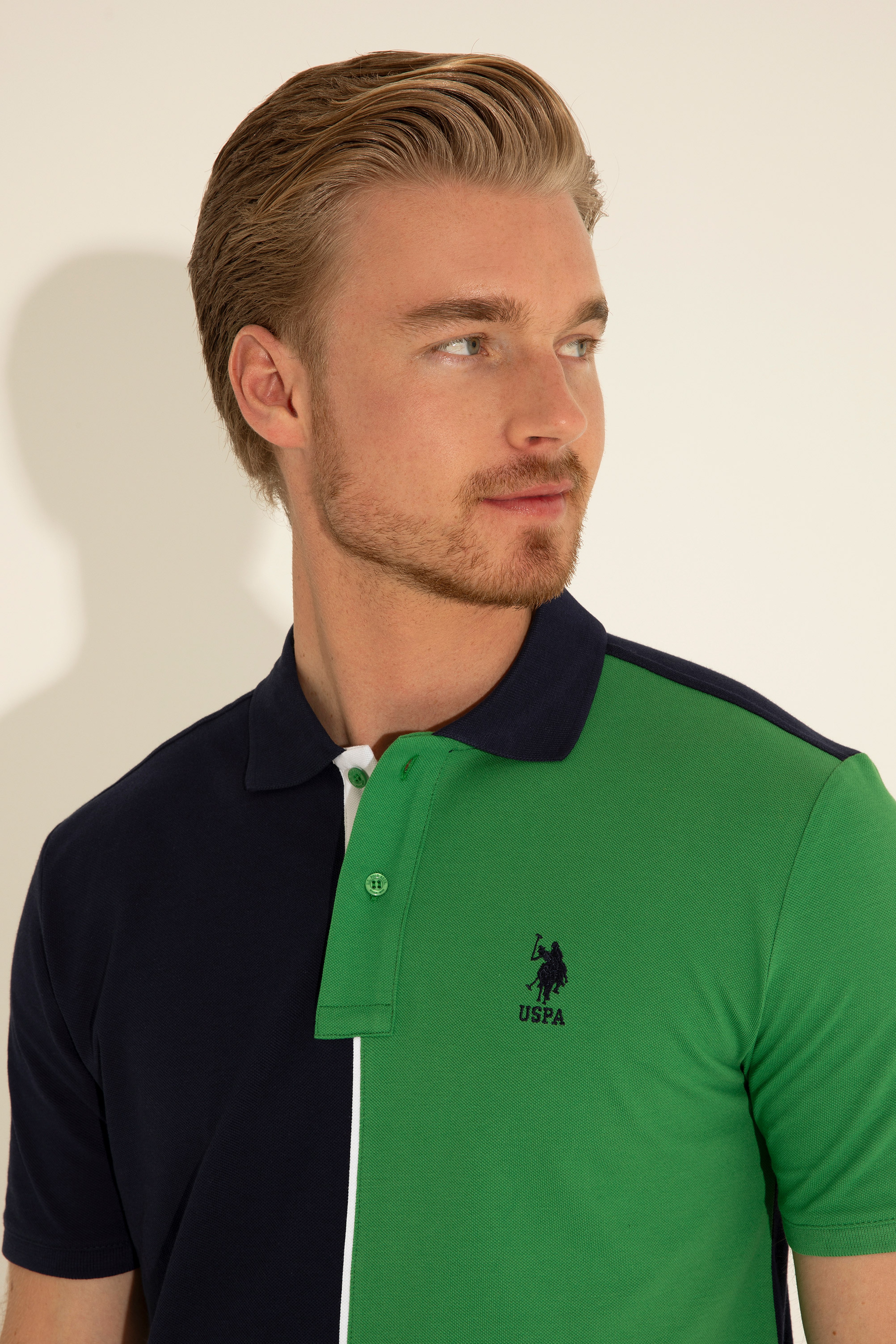 Erkek Regular Fit Polo Yaka Lacivert Tişört - Image 3