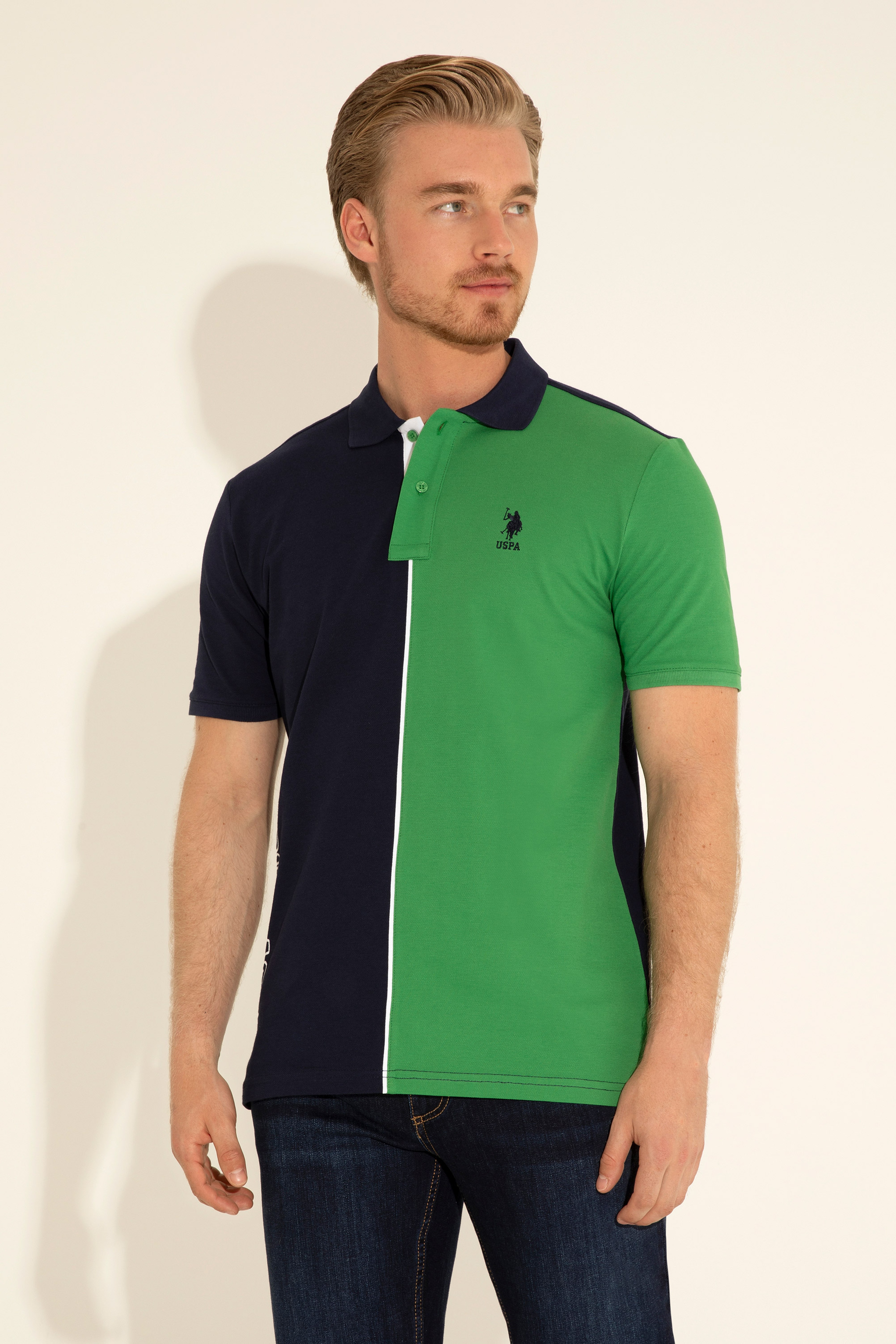 Erkek Regular Fit Polo Yaka Lacivert Tişört