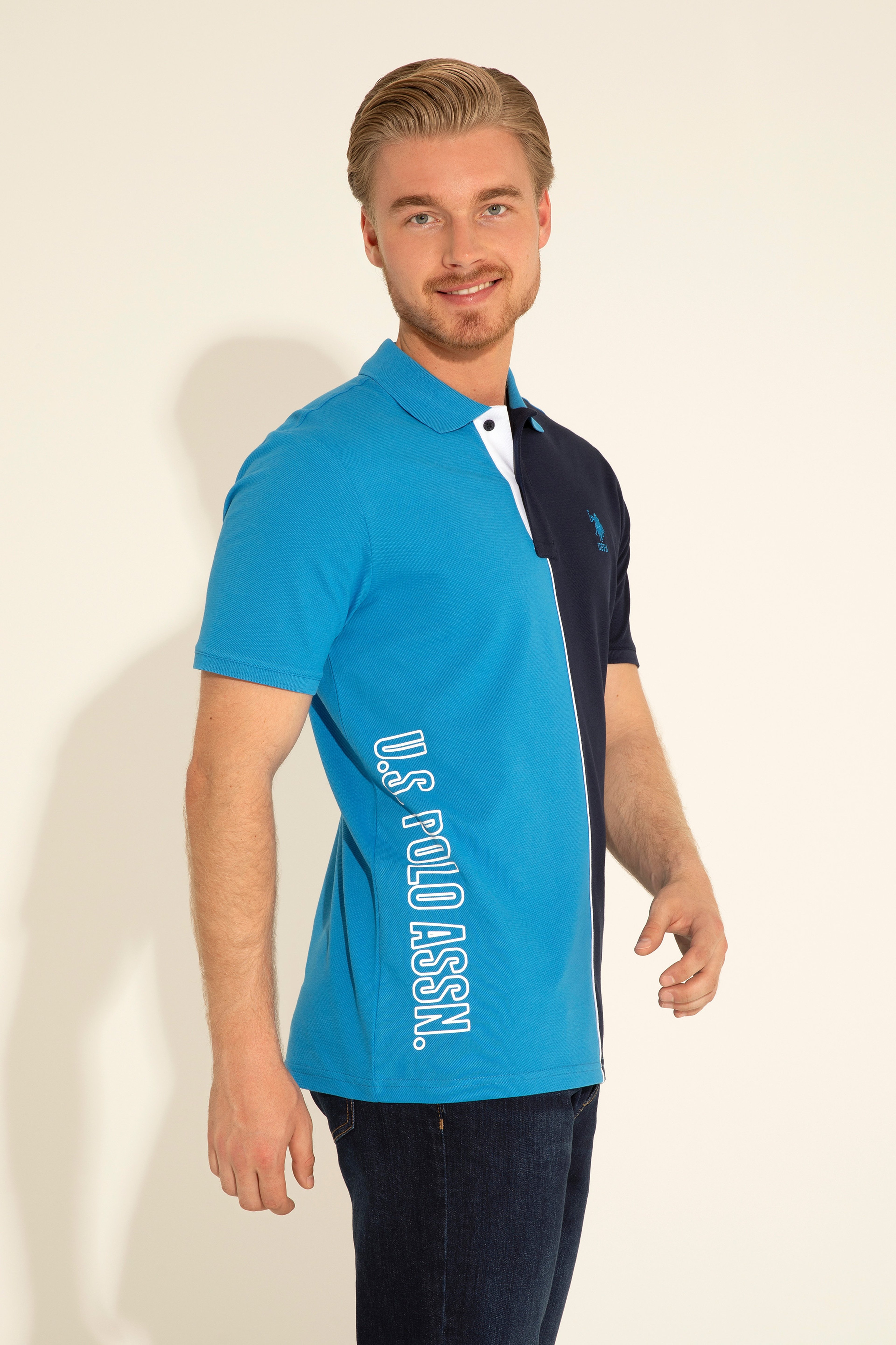 Erkek Regular Fit Polo Yaka Saks Tişört