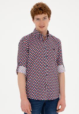 Erkek Lacivert Uzun Kollu Gömlek - 50294750005