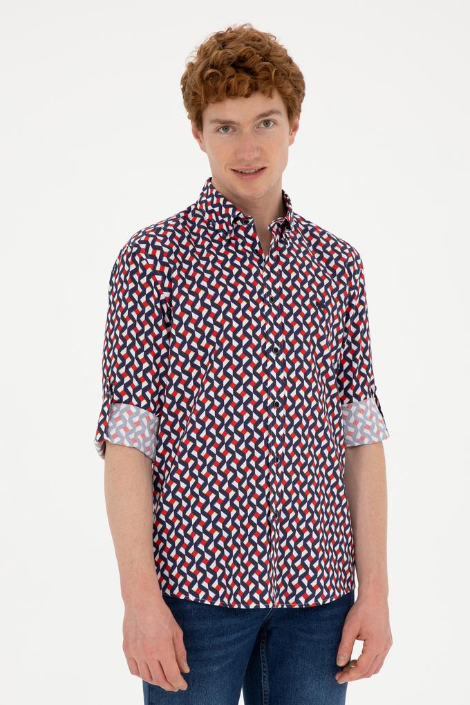 Erkek Lacivert Uzun Kollu Gömlek