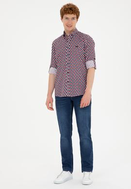 Erkek Lacivert Uzun Kollu Gömlek - 50294750005