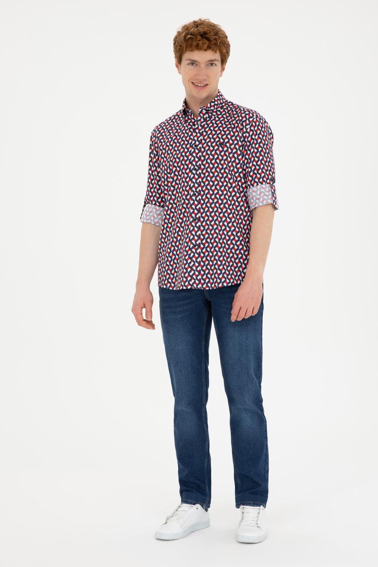 Erkek Lacivert Uzun Kollu Gömlek - 50294750005