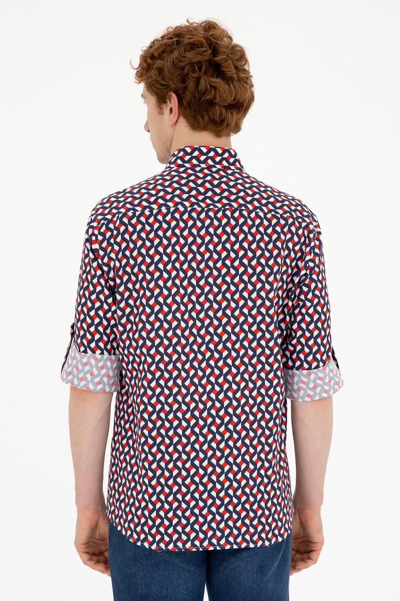 Erkek Lacivert Uzun Kollu Gömlek - 50294750005