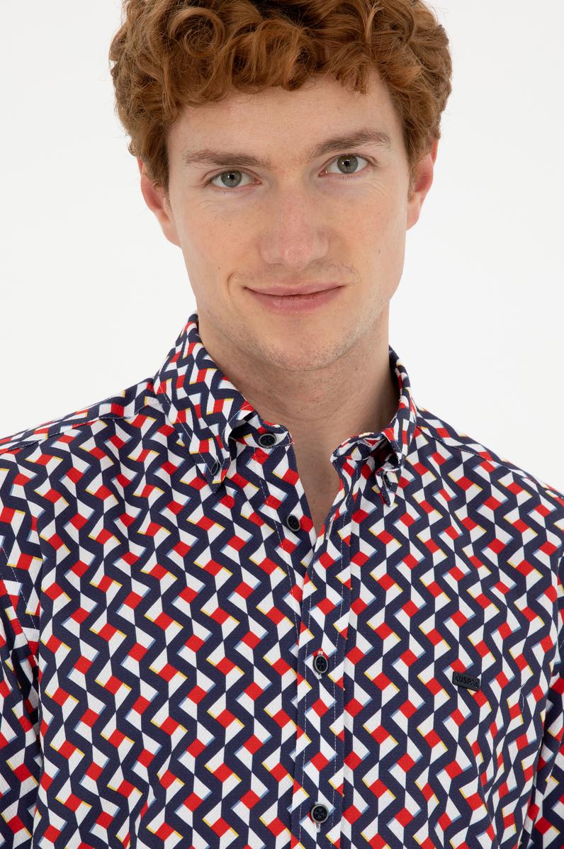 Erkek Lacivert Uzun Kollu Gömlek