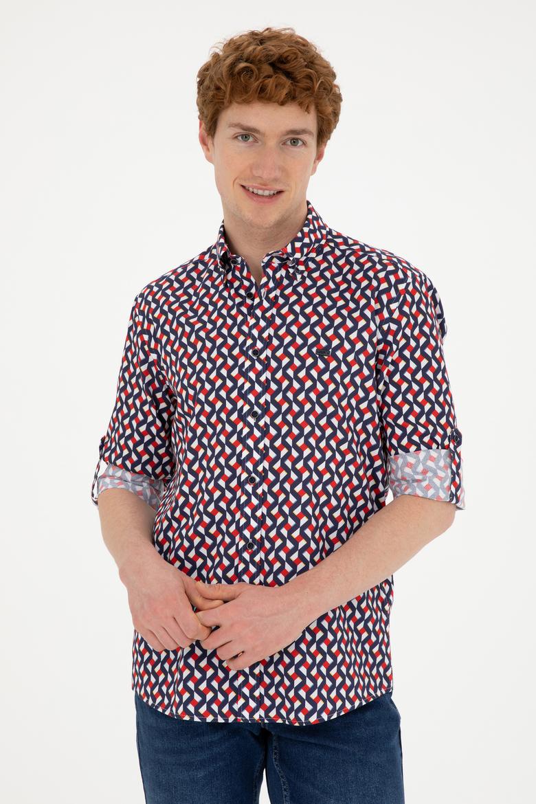 Erkek Lacivert Uzun Kollu Gömlek - 50294750005