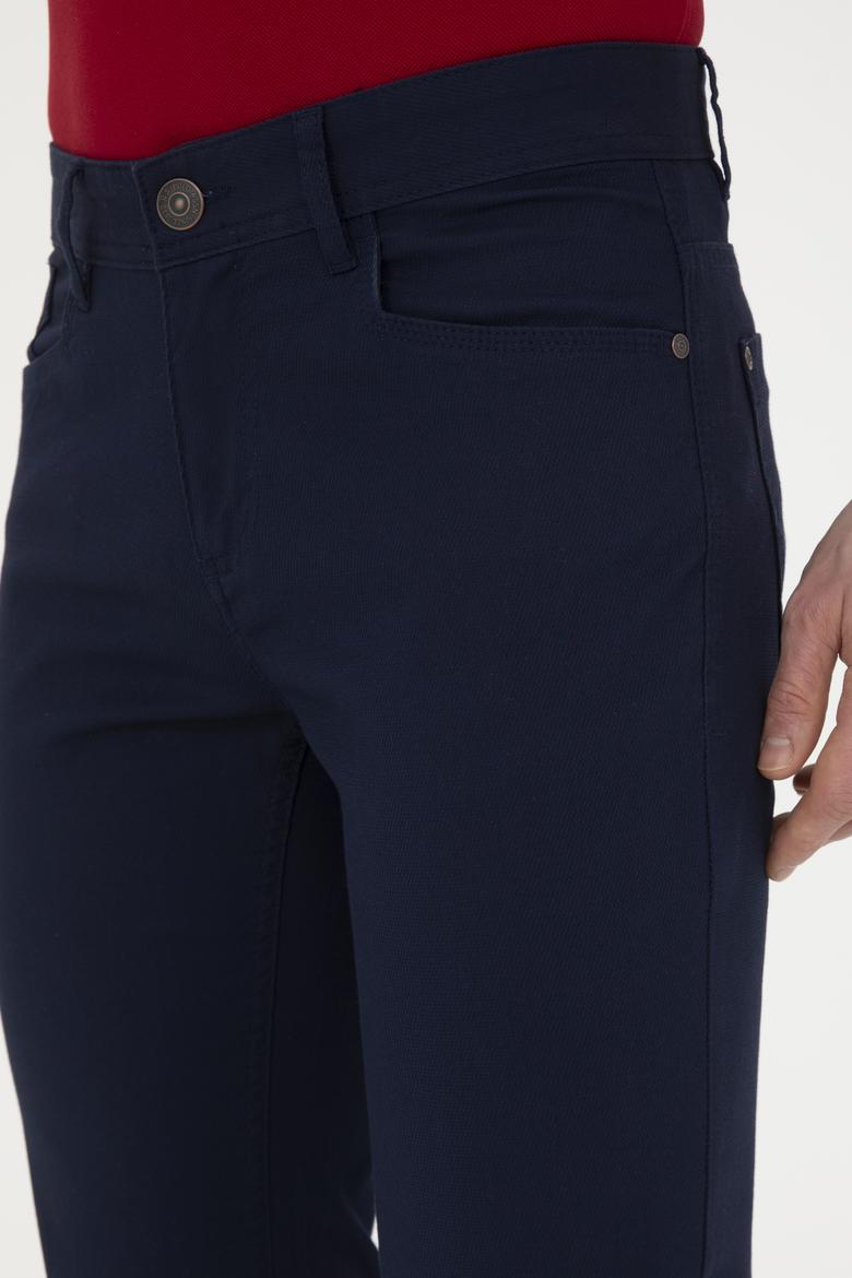 Erkek Regular Fit Lacivert Kanvas / Chino Pantolon - 50286005264