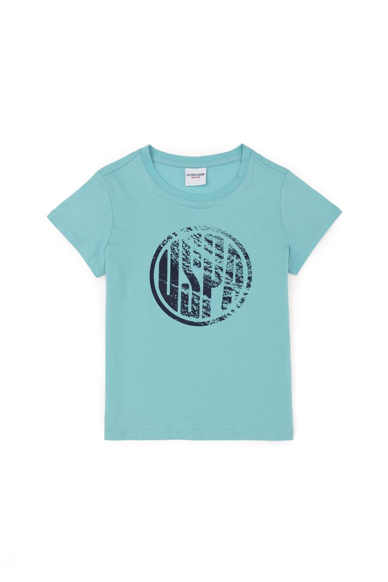 Erkek Çocuk Mint Basic Bisiklet Yaka Tişört - 50284819047