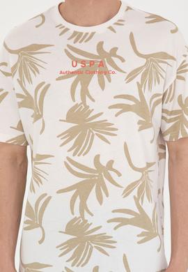 Erkek Comfort Fit Bisiklet Yaka Ekru Tişört - 50287067021