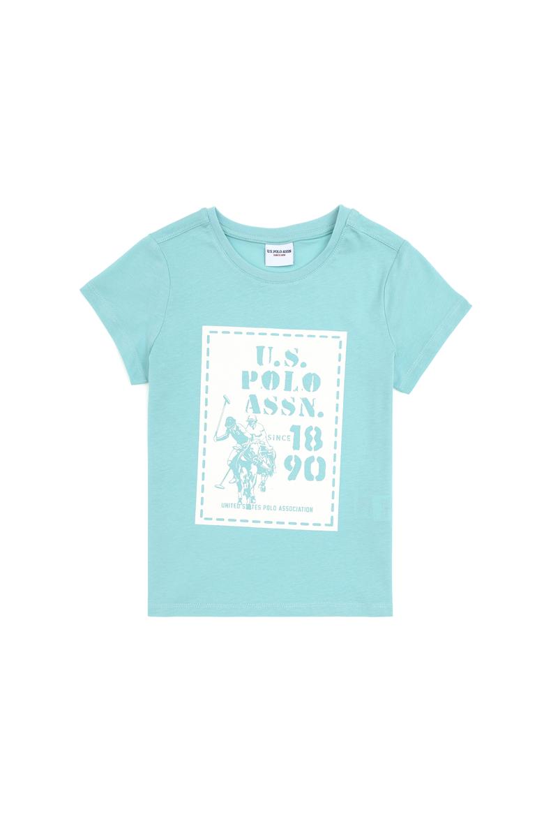 Erkek Çocuk Su Yeşili Bisiklet Yaka Tişört - 50288054019