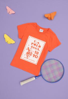 Erkek Çocuk Nar Çiçeği Bisiklet Yaka Tişört - 50288054035