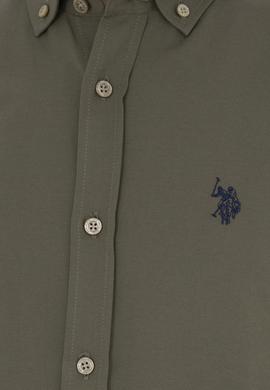 Erkek Haki Uzun Kollu Basic Gömlek - 50288629045