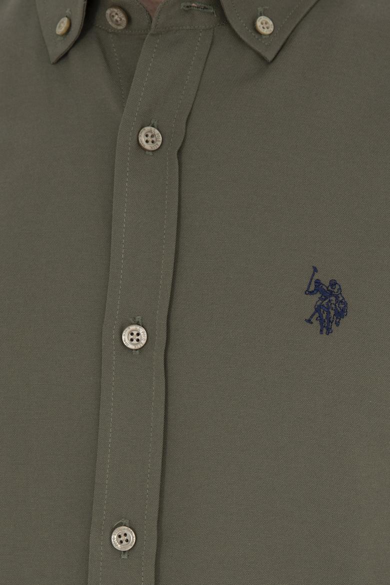 Erkek Haki Uzun Kollu Basic Gömlek - 50288629045