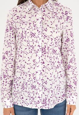 Kadın Mor Uzun Kollu Gömlek - 50289094004