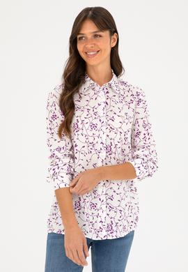 Kadın Mor Uzun Kollu Gömlek - 50289094004